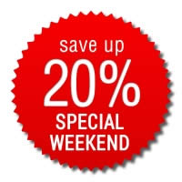 Special Week End &gt; save up 20%!