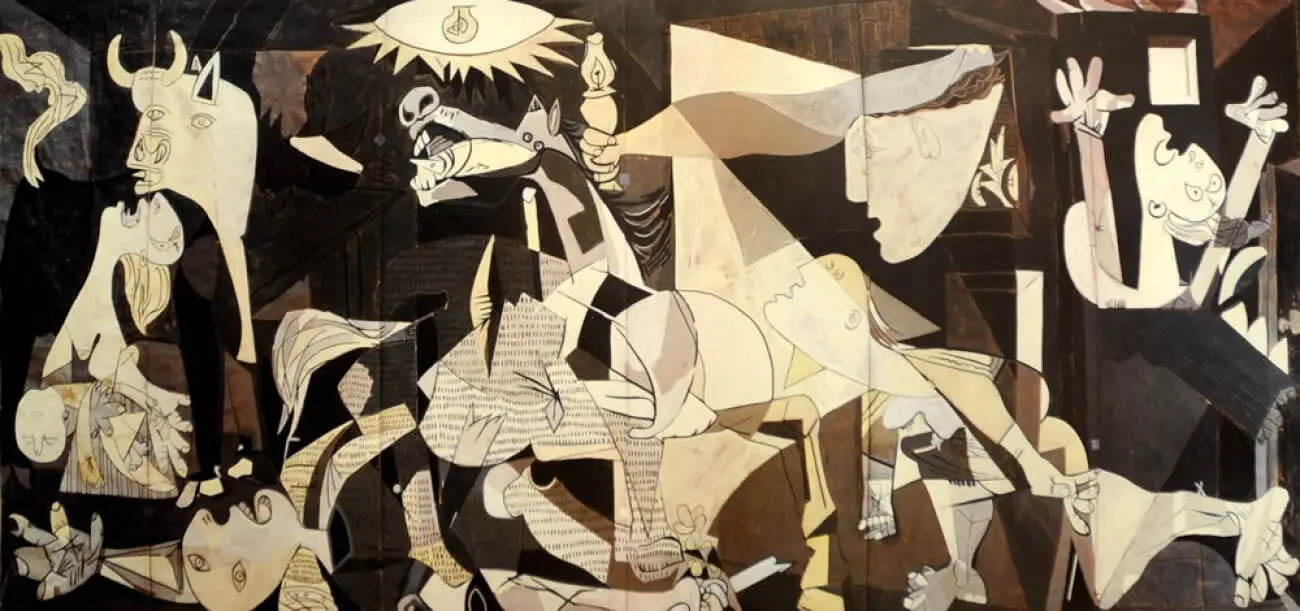 Cartone Guernica di Picasso a Padova